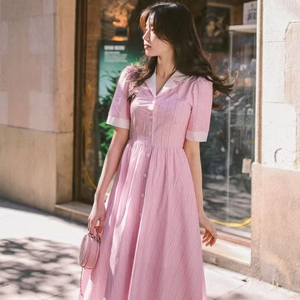Vik09 Dresses in Baby Pink