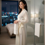 Night Satin White Robe